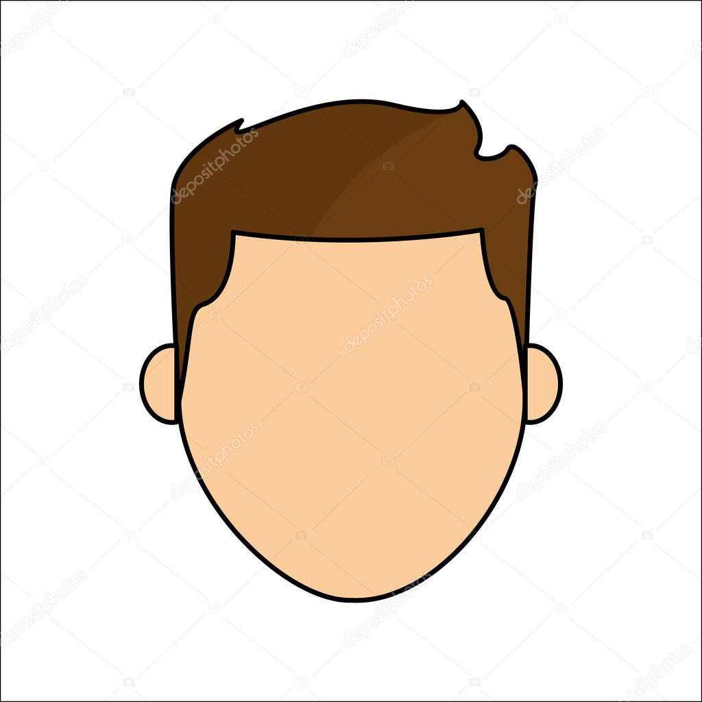 people, avatar face men icon, vector illustration design image