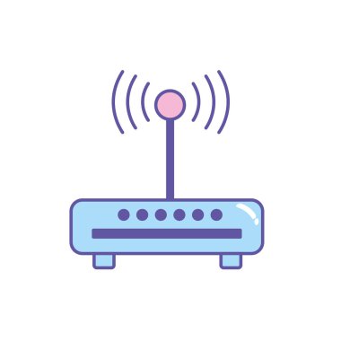 router wifi connection network technology vector illustration