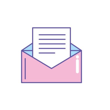 önemli mesaj bilgi vektör çizim ile kart mektup