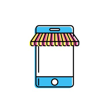 teknoloji Smartphone-e doğru iş bilgi vektör çizim