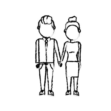 saç tasarım vektör çizim şekil güzel çiftle