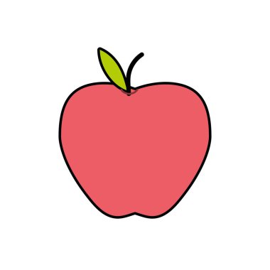 lezzetli elma taze meyve beslenme vektör çizim
