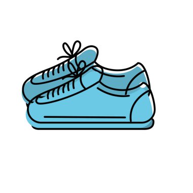 spor ayakkabı pratik egzersiz ve vektör çizim Tren