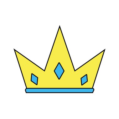 güzel taç kral zafer ve pawer, vektör çizim