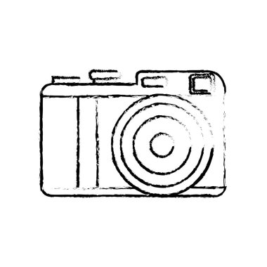 bir fotoğraf, vektör çizim şekil şirin dijital fotoğraf makinesi