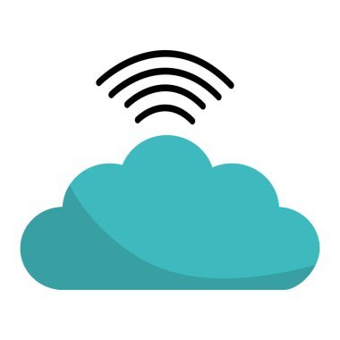 Dijital bulut veri wifi bağlantı, vektör çizim
