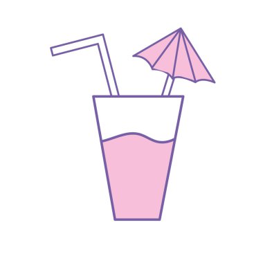 delicious water glash to refresh the day vector illustration