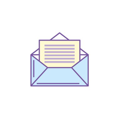 yazmak için e-posta iletisi ve iletişim illüstrasyon vektör