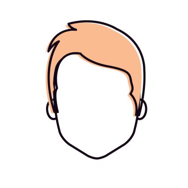 iyi adam yüz haistyle, vektör çizim ile