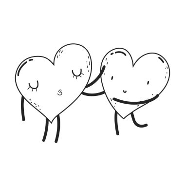 Sevgililer Günü tebrik kartı. Vektör illüstrasyonu