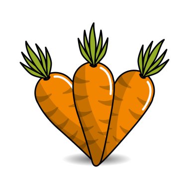 havuç sebze simge görüntüsünü, vektör tasarım görüntü illüstrasyon