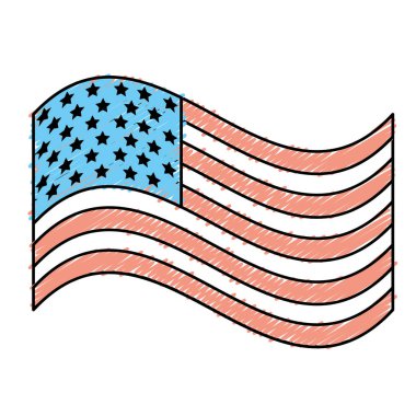 yurtsever, tatil kutlamak için ABD bayrağı vektör çizim