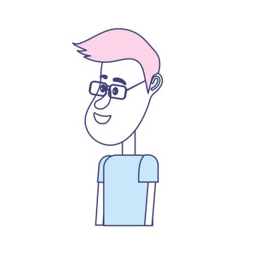 saç tasarım ve giyim vektör çizim ile şirin adam