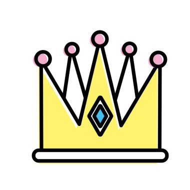 güzel taç kral zafer ve pawer, vektör çizim