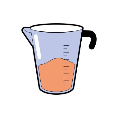 jar measures kitchen utensil object to cuisine vector illustration