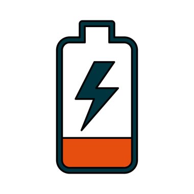 battery power electric digital charge, vector illustration