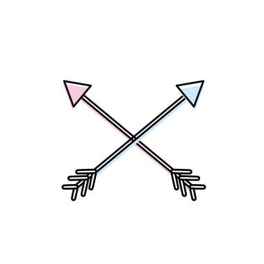 ok işaretçi tasarım vektör çizim ile içinde çapraz