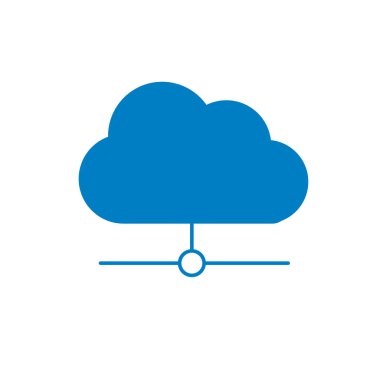 siluet bulut veri bağlantısı ağ bilgi vektör çizim