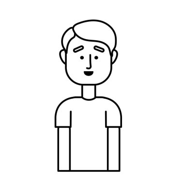 satır yakışıklı erkek saç modeli tasarım vektör çizim ile