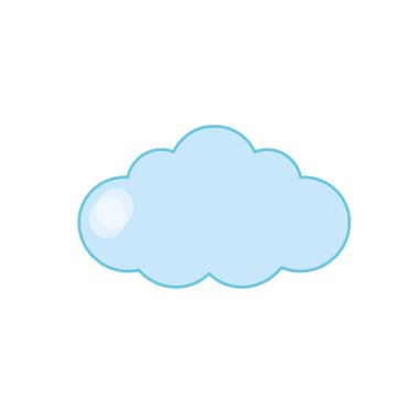 taze hava vektör çizim için doğal bulut tasarım