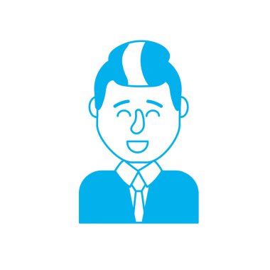 siluet şirin adam saç tasarım ve gömlek vektör çizim ile