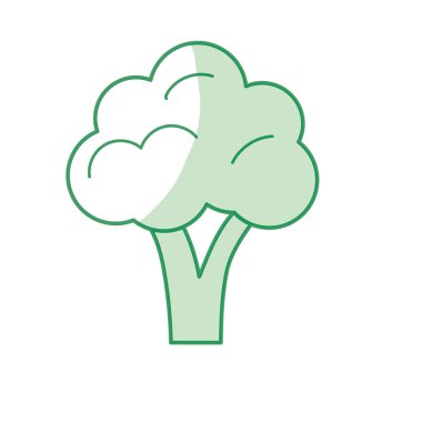 silhouette delicious and health broccoli vegetable vector illustration