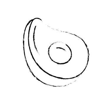 figure delicious and healthy avocado fruit vector illustration