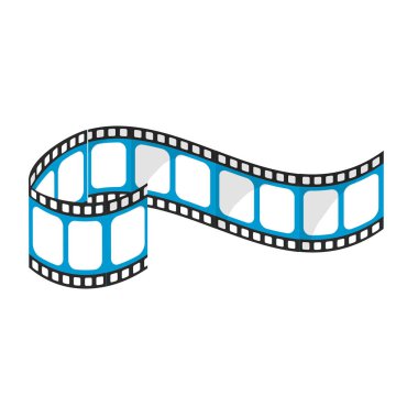 Film şeridi stüdyo Sahne projeksiyon, vektör çizim