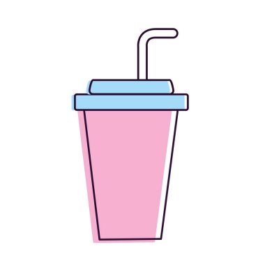 nefis ve ferahlık soda içmek için vektör çizim