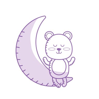 ay vektör illüstrasyon oturmuş siluet oyuncak ayı