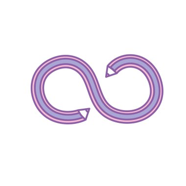 eğrileri ve çift nokta vektör çizim kalem