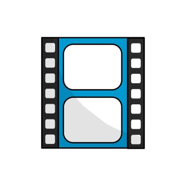 Film şeridi stüdyo Sahne projeksiyon, vektör çizim