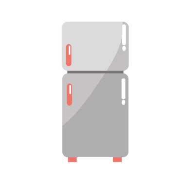 fridge technology kitchen utensil object vector illustration