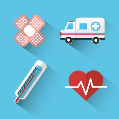 Hastane Tıp araçları simge görüntüsünü, vektör çizim tasarım