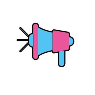 hoparlör iletişim iletiyi vektör çizim aracına megafon