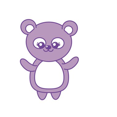 ifade ile güzel sevimli hayvanlar illüstrasyon vektör