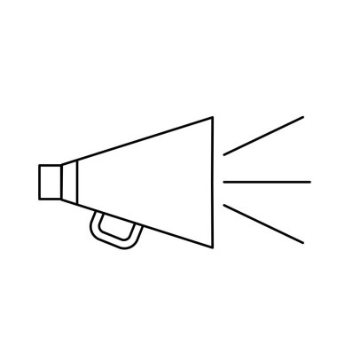 satır boynuz hoparlör studio film sahne, vektör çizim