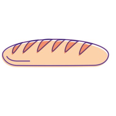 taze ekmek gıda organik buğday vektör çizim ile