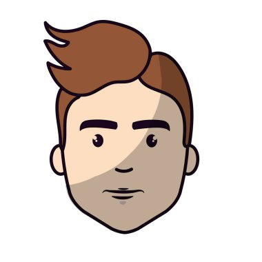 saç modeli, adamla güzel fece illüstrasyon vektör