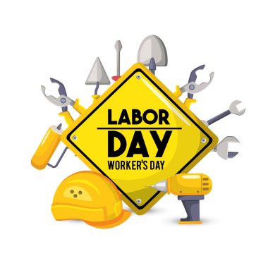 İşçi Bayramı Ulusal kutlama simge vektör çizim