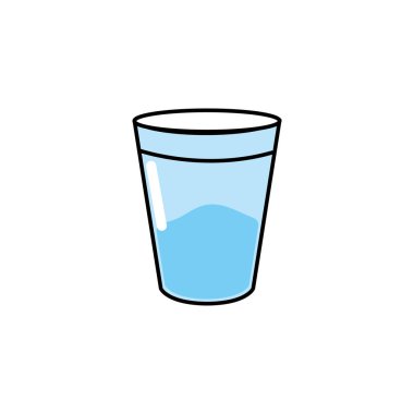 water glass to drink and fresh beverage vector illustration
