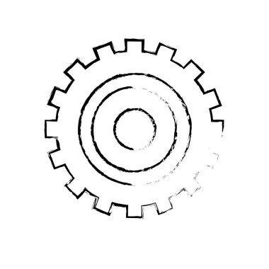 Şekil sanayi dişli mühendislik vektör çizim işlemek için