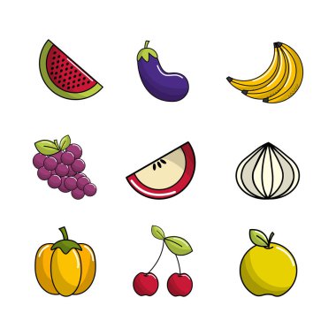 Doğal sebze arka plan kutsal kişilerin resmi, vektör çizim tasarım