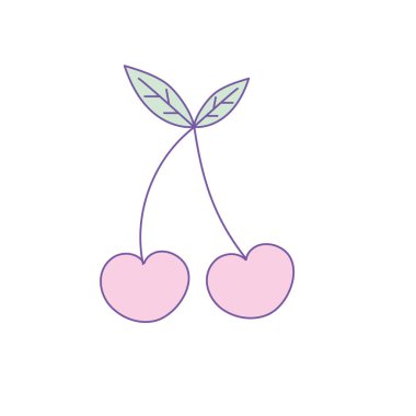 lezzetli kiraz organik meyve beslenme vektör çizim