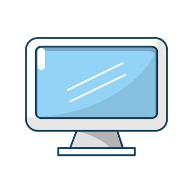 computer electronic technology with database information vecto illustration