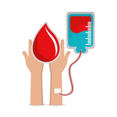 kan bağışı kampanyası simge görüntüsünü, vektör çizim tasarım