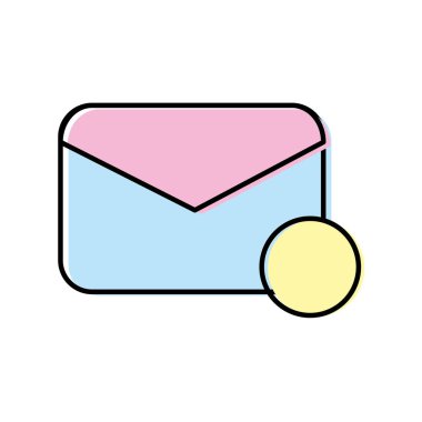 ileti bilgi vektör çizim ile yakın kart mektup