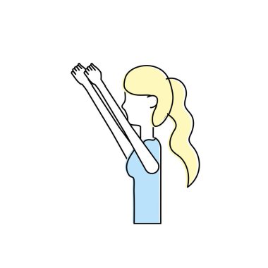 sağlıklı kadın egzersiz vektör illüstrasyon tasarımı yapıyor