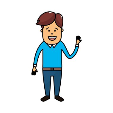 Erkek saç modeli tasarım ve giyim vektör çizim ile