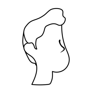 çizgi iyi adam yüz haistyle, vektör çizim tasarım ile